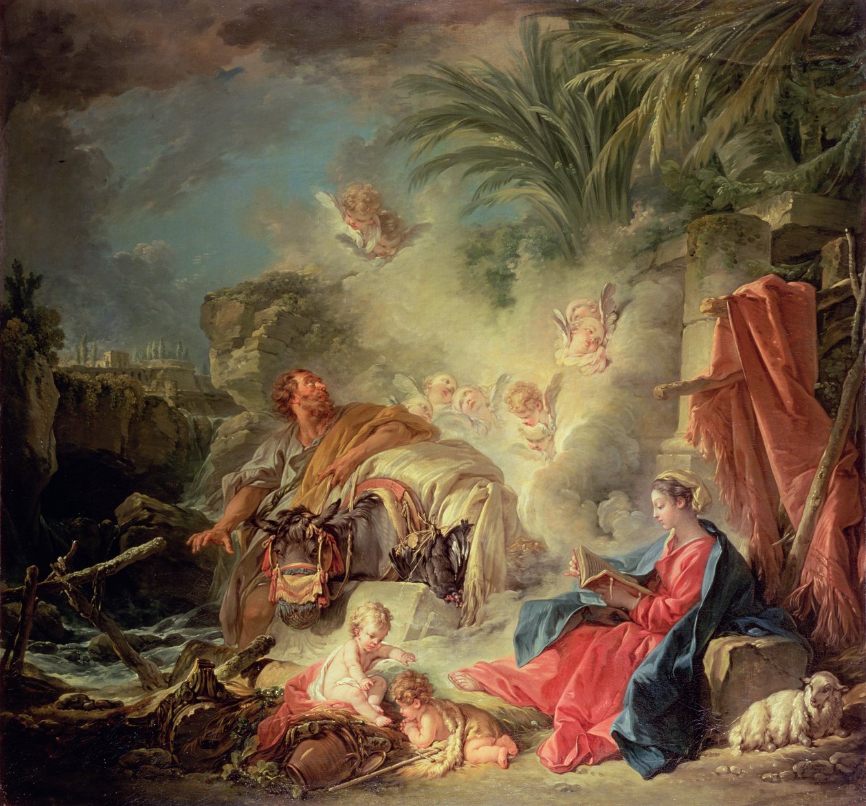 Il Riposo durante la Fuga in Egitto da François Boucher