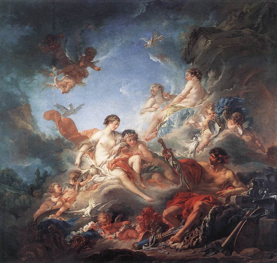 Vulcano Presenta a Venere le Armi per Enea da François Boucher