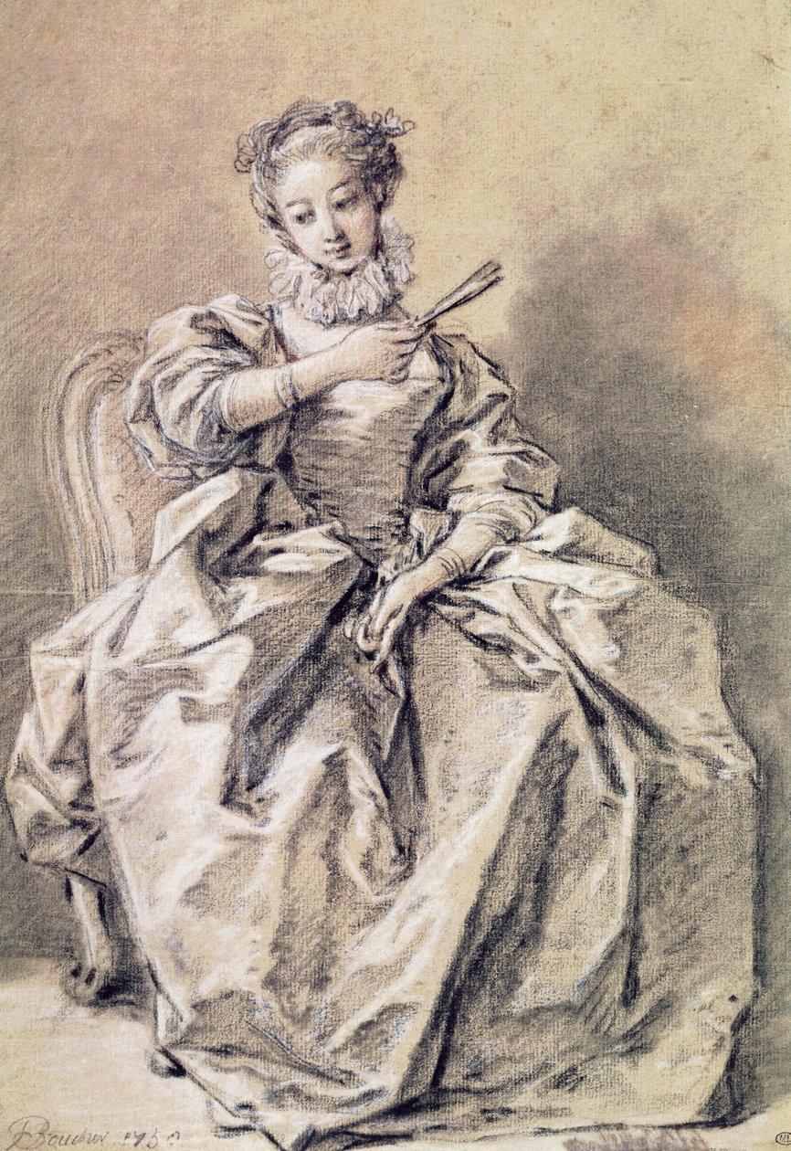 Donna in costume spagnolo da François Boucher