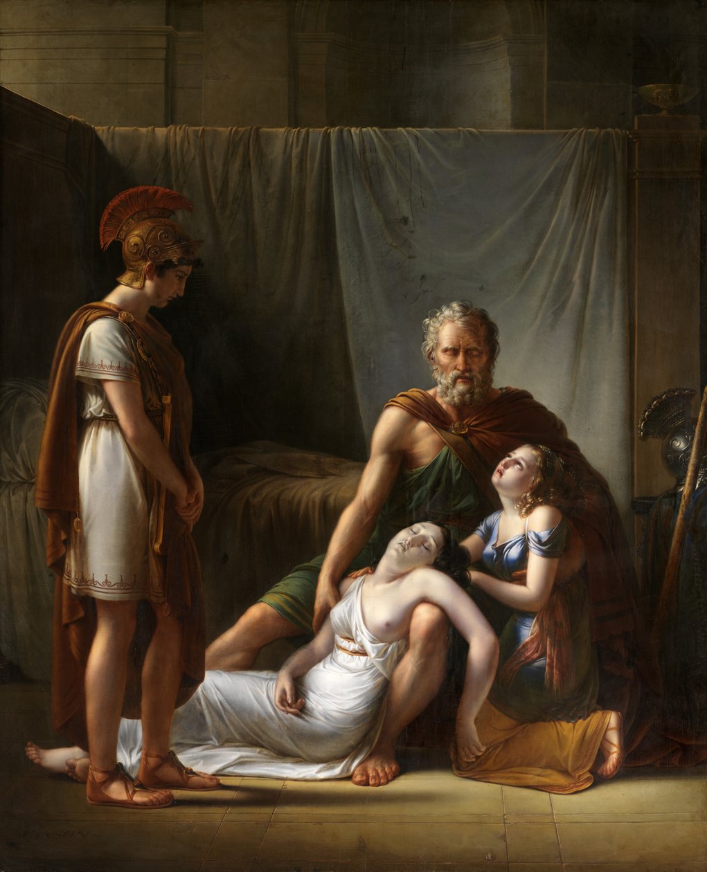 La morte della moglie di Belisario da François Joseph Kinsoen