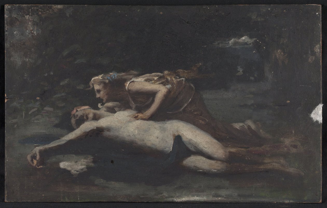 Piramus e Thisbe, ca. 1875 da François Alfred Delobbe