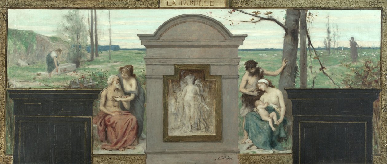 Schizzo per il municipio del 15° arrondissement: La Famiglia da François Alfred Delobbe