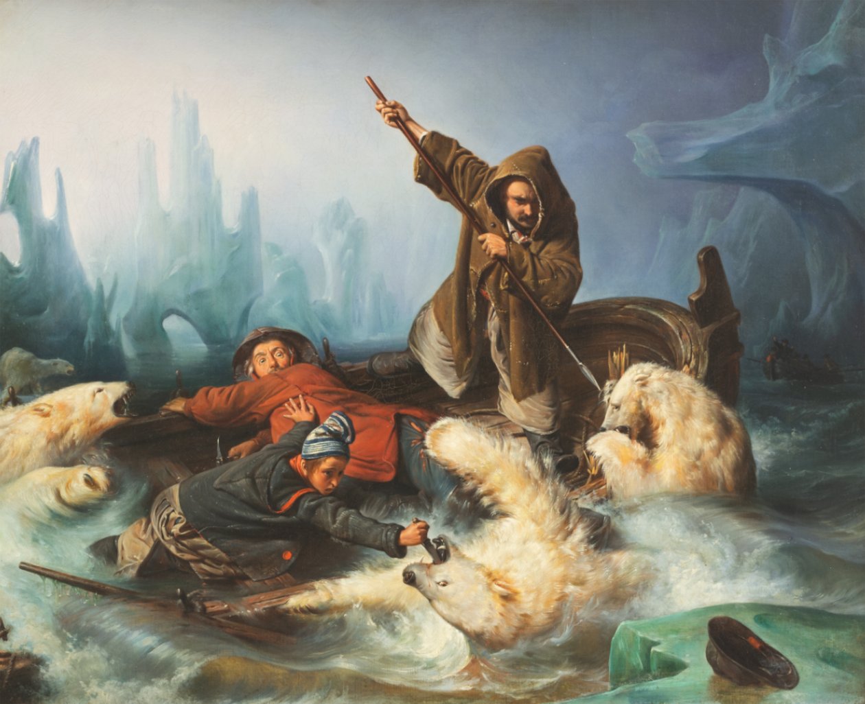 Orsi polari in lotta da François August Biard