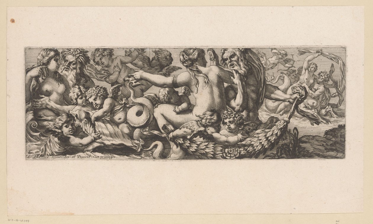 Trionfo di Galatea con nereidi, satiri e putti da François Bignon (attributed to)