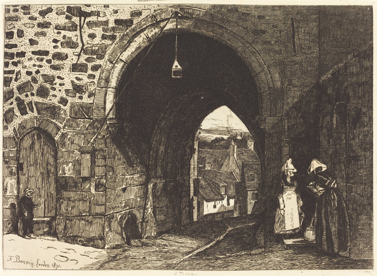 La Porta di St Malo a Dinan da François Bonvin