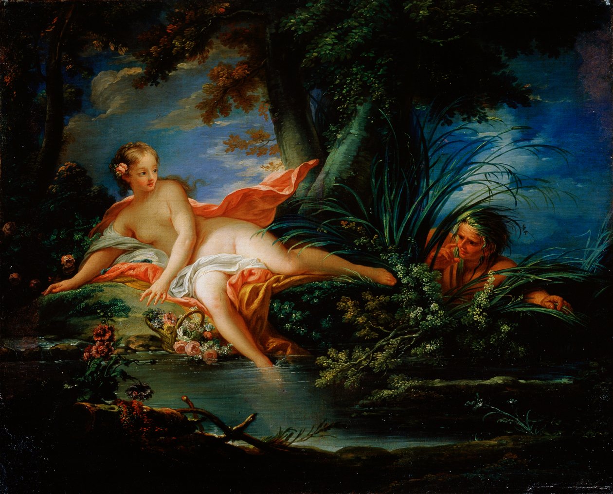 Un bagnante spaventato, 1736 da François Boucher