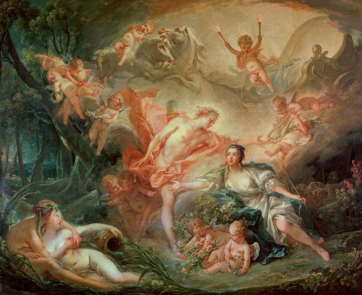 Apollo si rivela a Iside da François Boucher