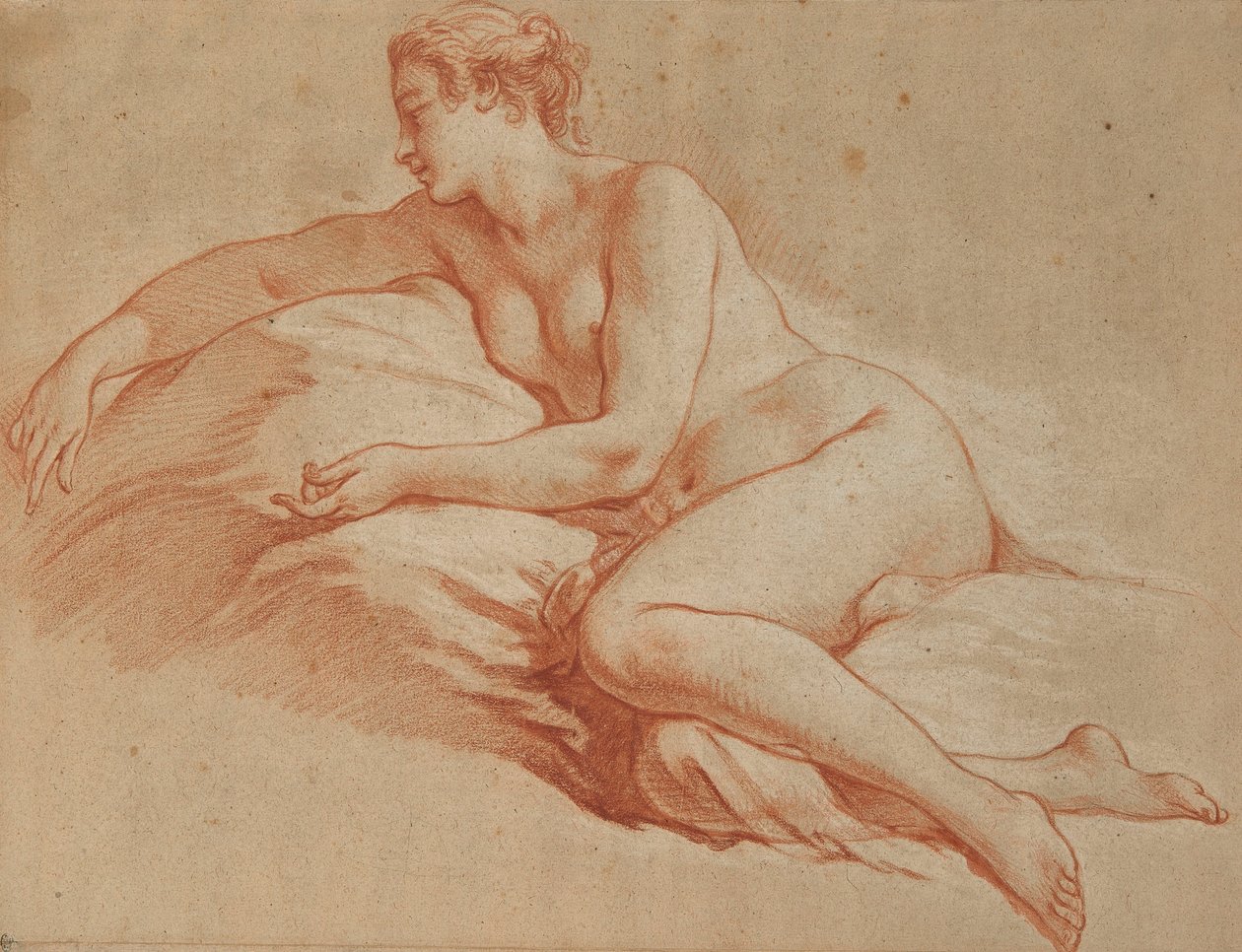 Boucher - Donna nuda reclinata rivolta verso sinistra da François Boucher