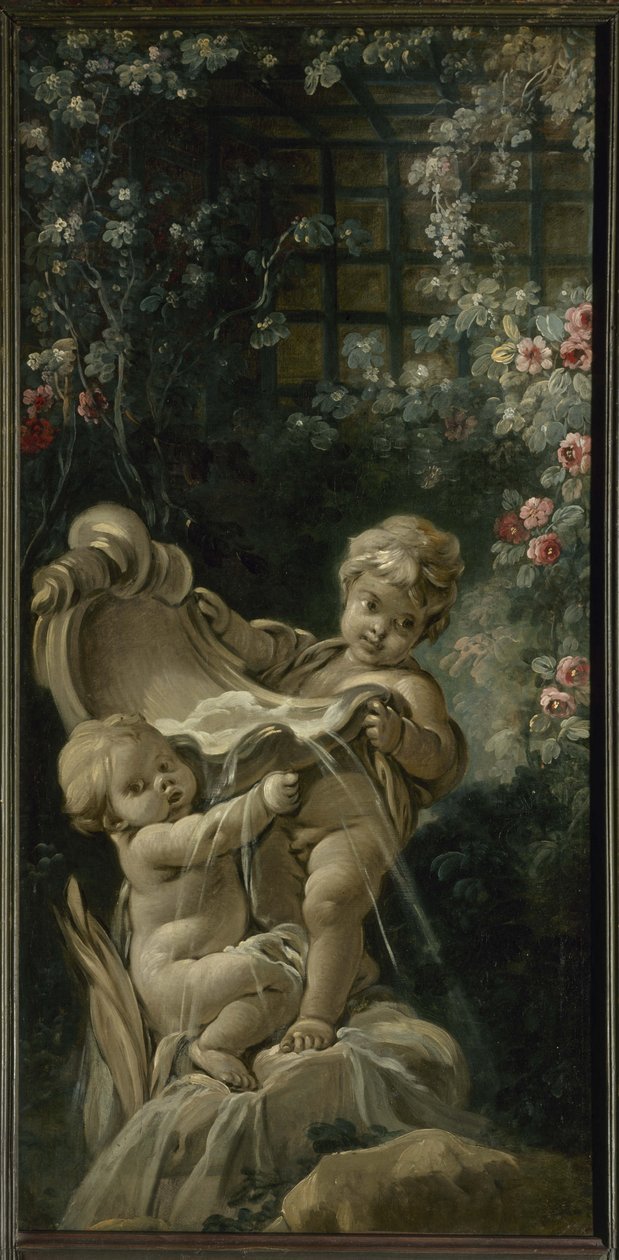 Boucher - Fontana con due amanti, uno inginocchiato, tra il 1765 e il 1770 da François Boucher