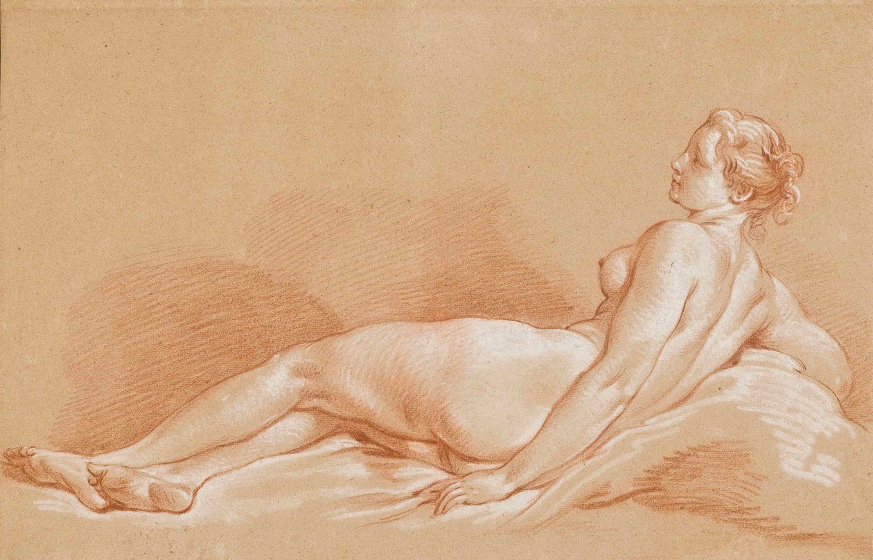 Boucher - Giovane donna sdraiata da François Boucher