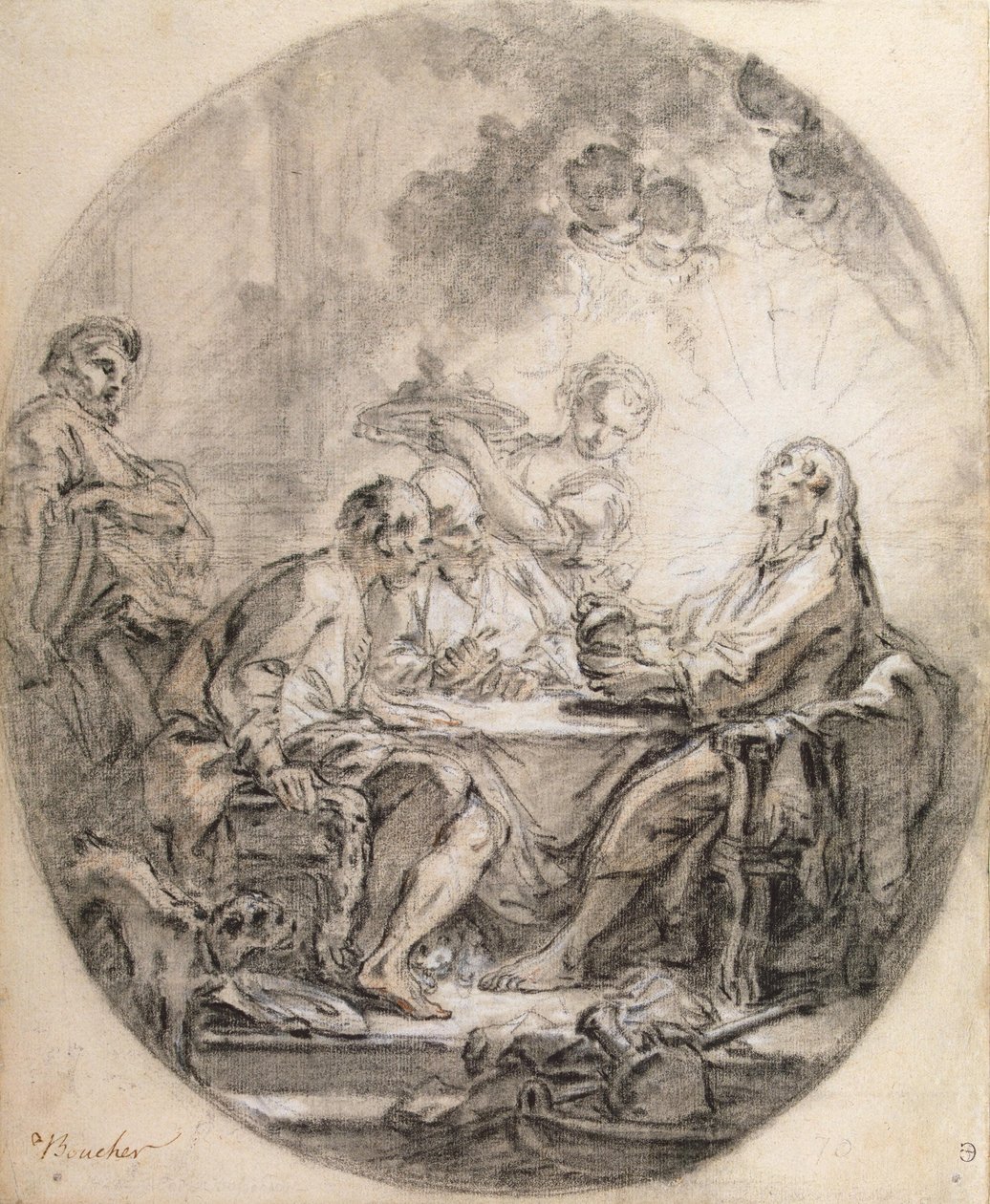 Boucher - Pellegrini in Emmaus, anni 1750-1760 da François Boucher