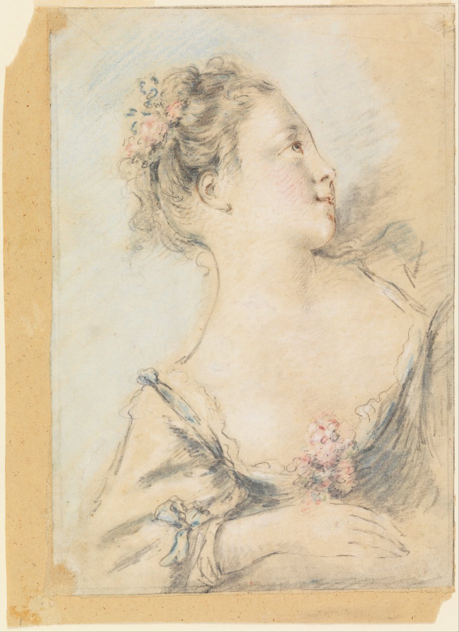 Busto di ragazza da François Boucher