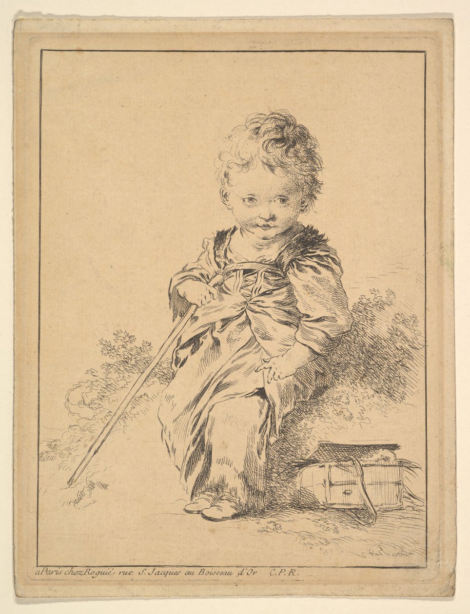 Bambino con bastone, XVIII secolo da François Boucher