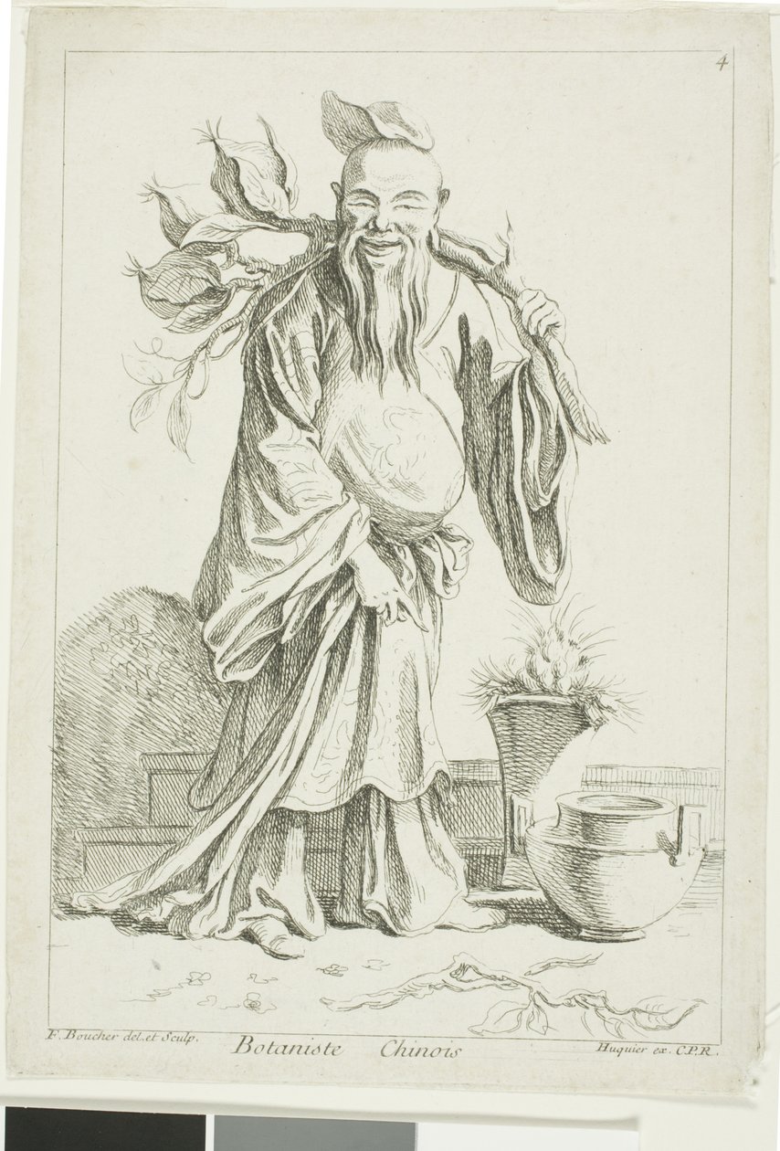 Botanico cinese, da Recueil de diverses figures chinoise du cabinet de François Boucher da François Boucher