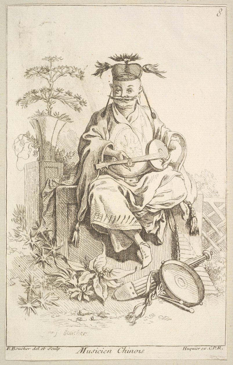 Musicista cinese, 1738-45 da François Boucher