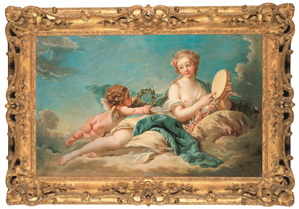 Clio, la musa della storia e del canto, 1758 da François Boucher
