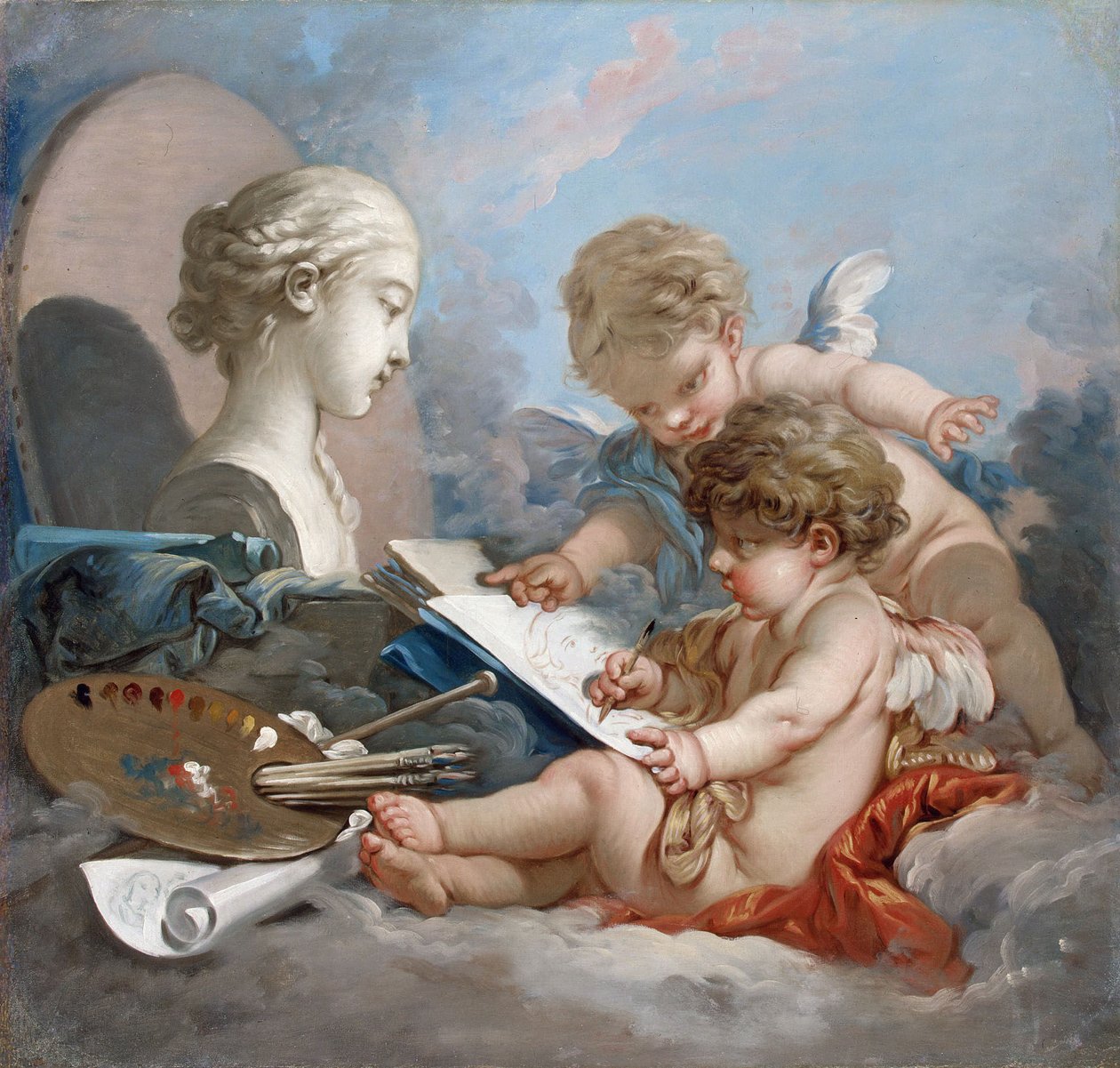 Amorini. Allegoria della pittura da François Boucher