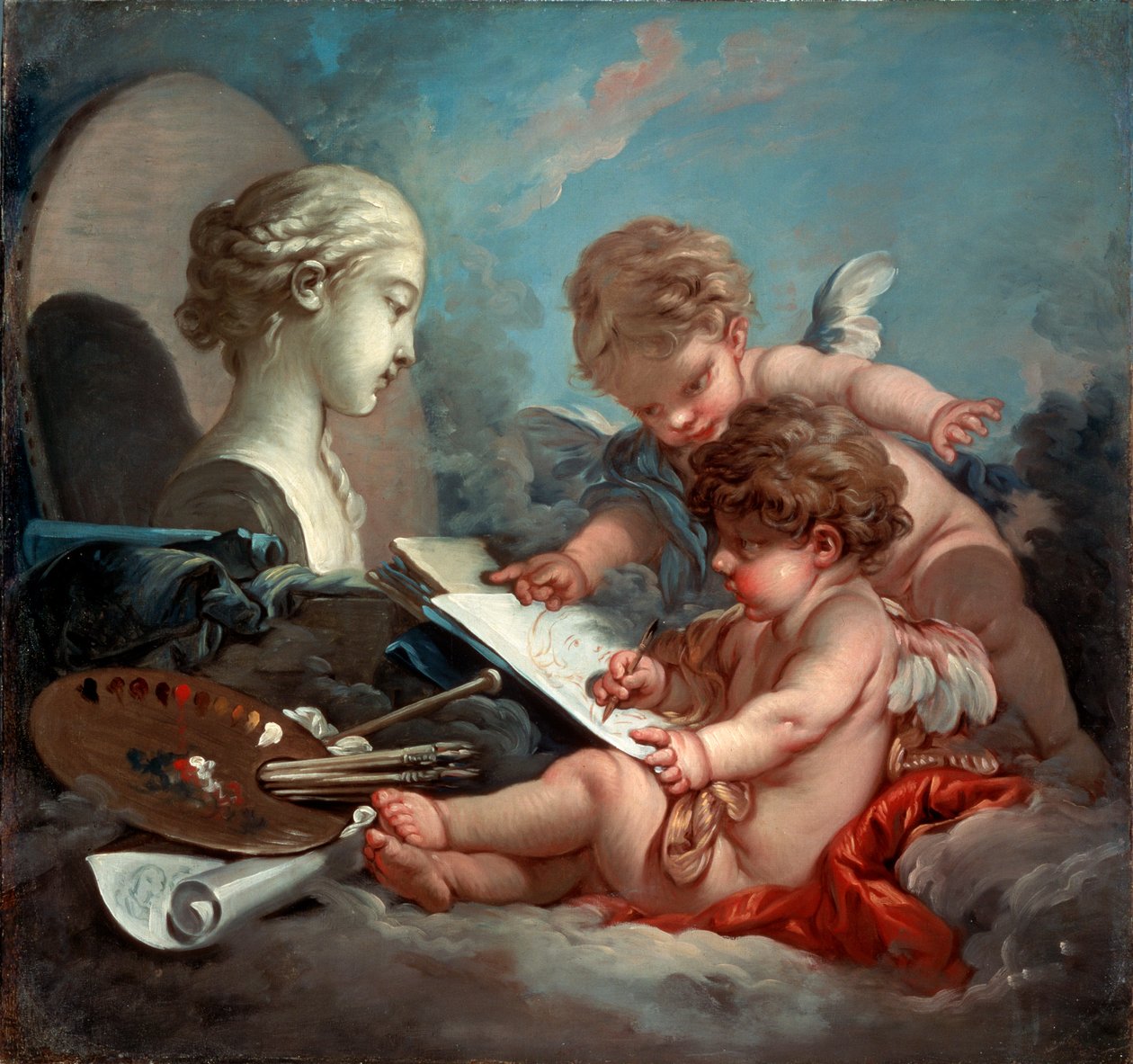 Cupidi, allegoria della pittura da François Boucher