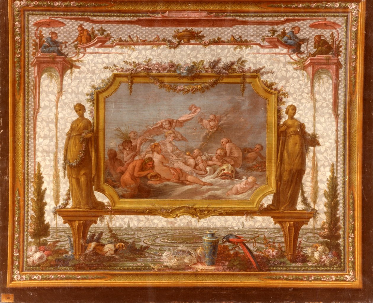 François BOUCHER, Maurice JACQUES - MODELLO DI TAPPETO. Venere sulle acque, GOB-28-001 da François Boucher