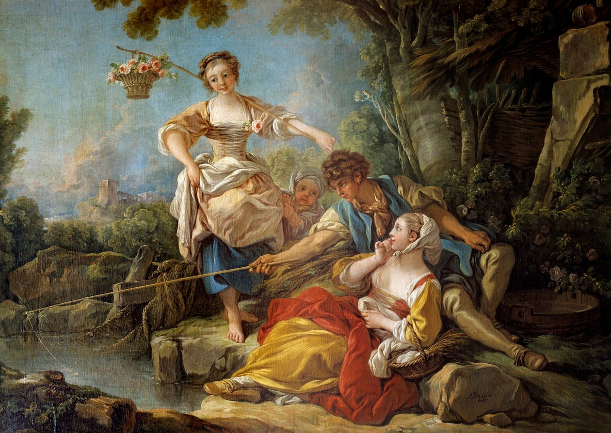 La pesca alla lenza da François Boucher