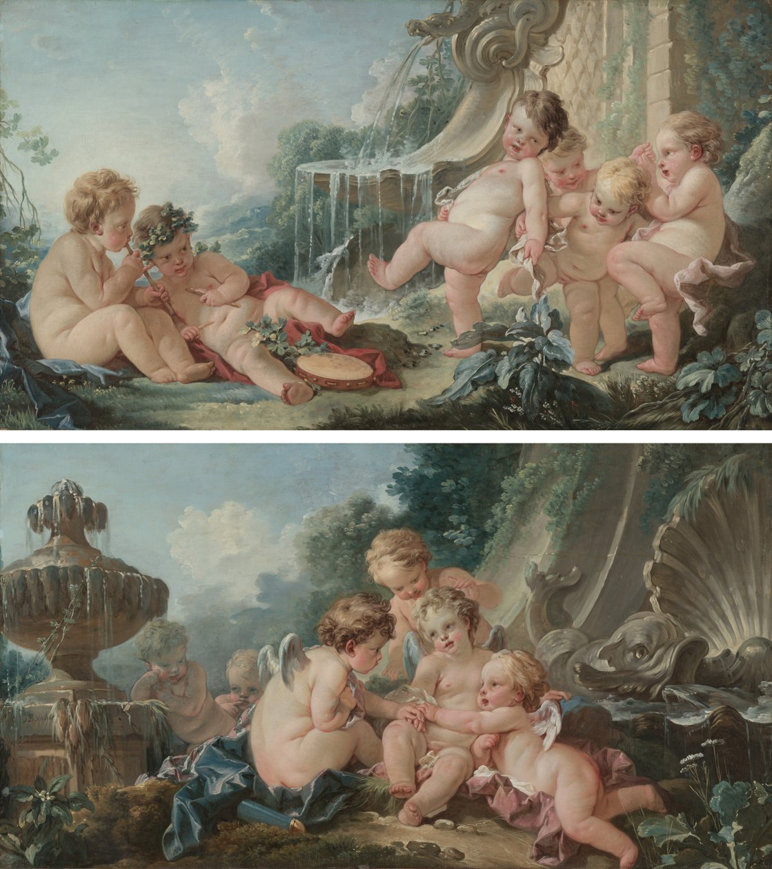 Musica e danza e Cupidi in cospirazione da François Boucher
