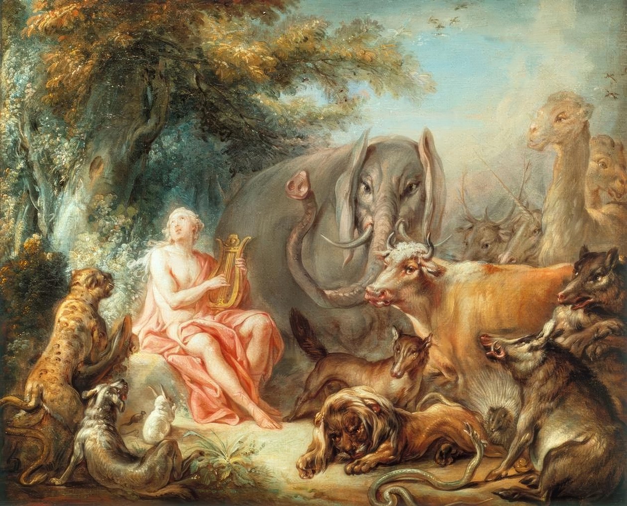 Orfeo incanta gli animali da François Boucher