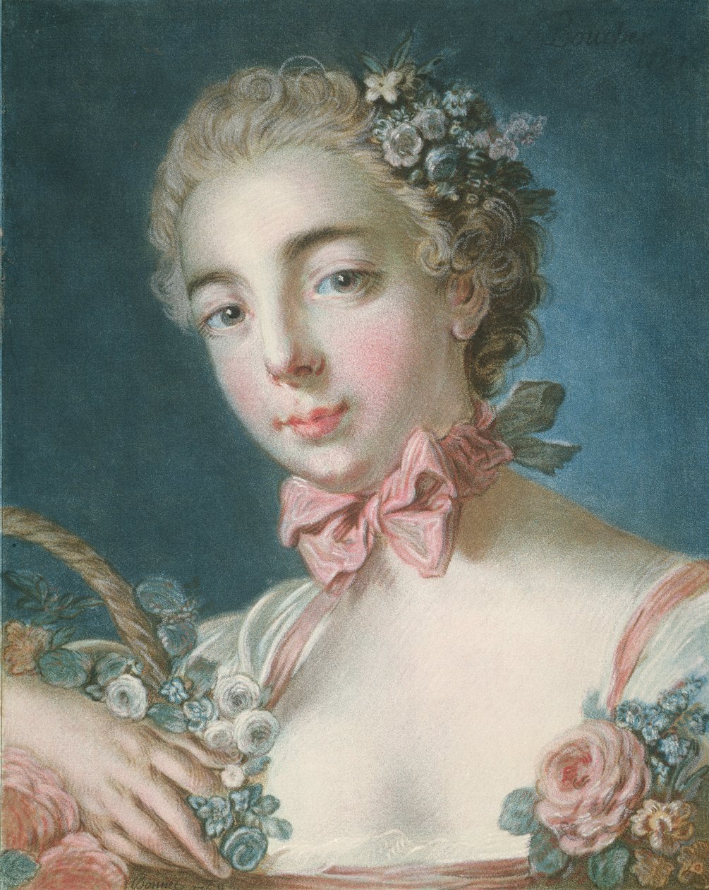 Testa di Flora, inciso da Louis-Marin Bonnet, 1769 da François Boucher