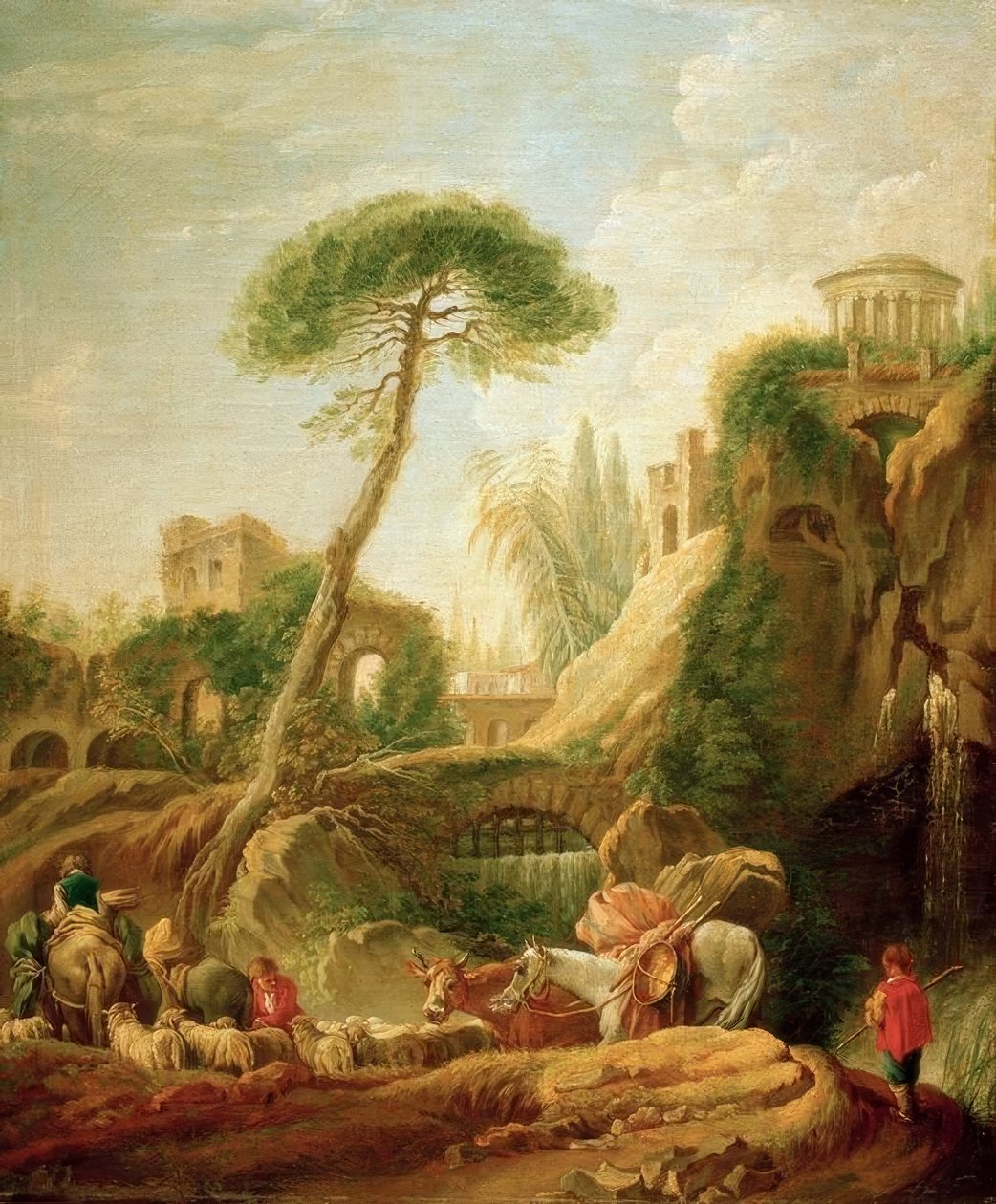 Paesaggio fantastico vicino a Tivoli da François Boucher