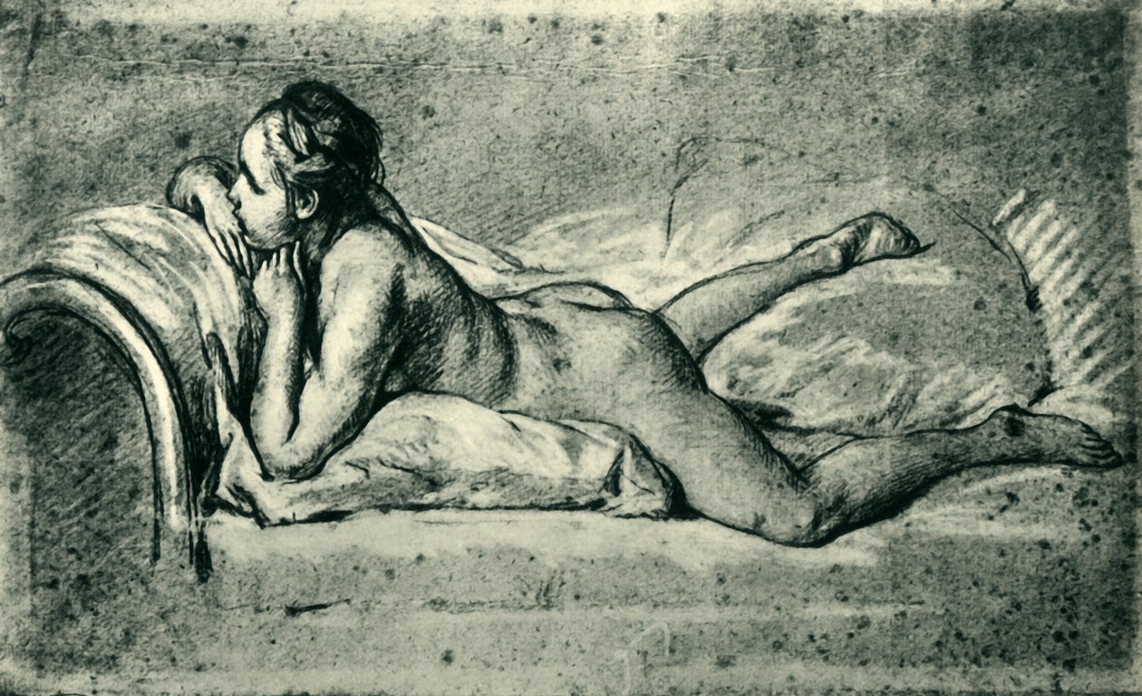 Nudo femminile reclinato, 1751, 1943 da François Boucher