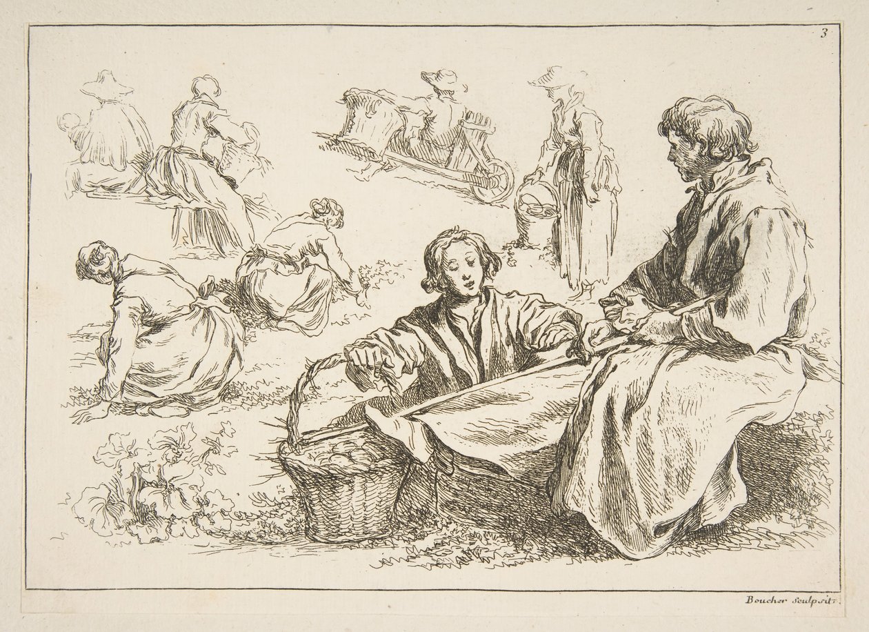 Foglio di Schizzi da François Boucher