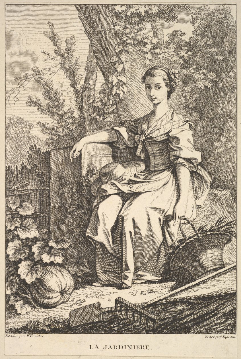 Il giardiniere, 1741-63 da François Boucher