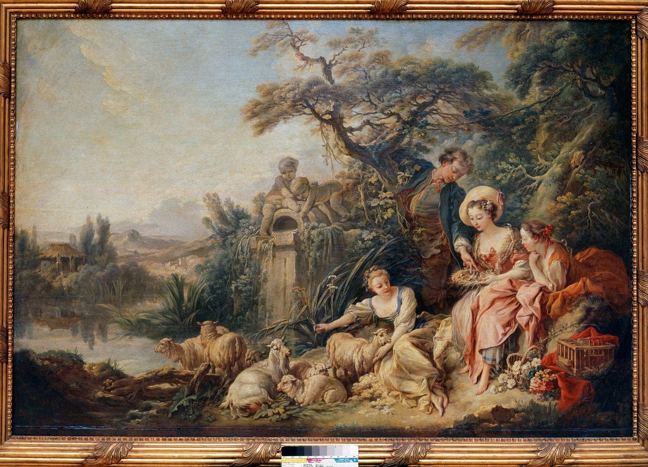 Il nido o i regali del pastore da François Boucher
