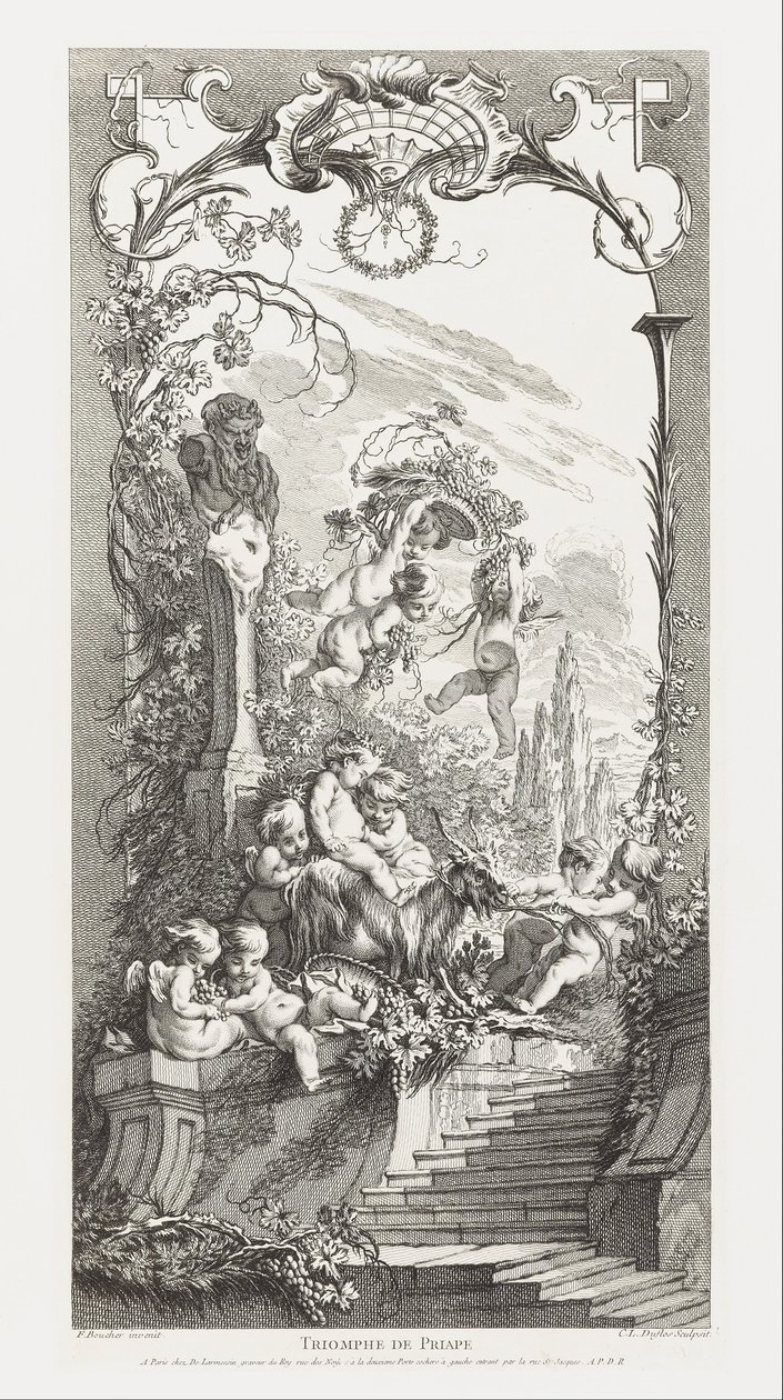 Trionfo di Priapo in Nuovi Concetti per Paraventi da François Boucher