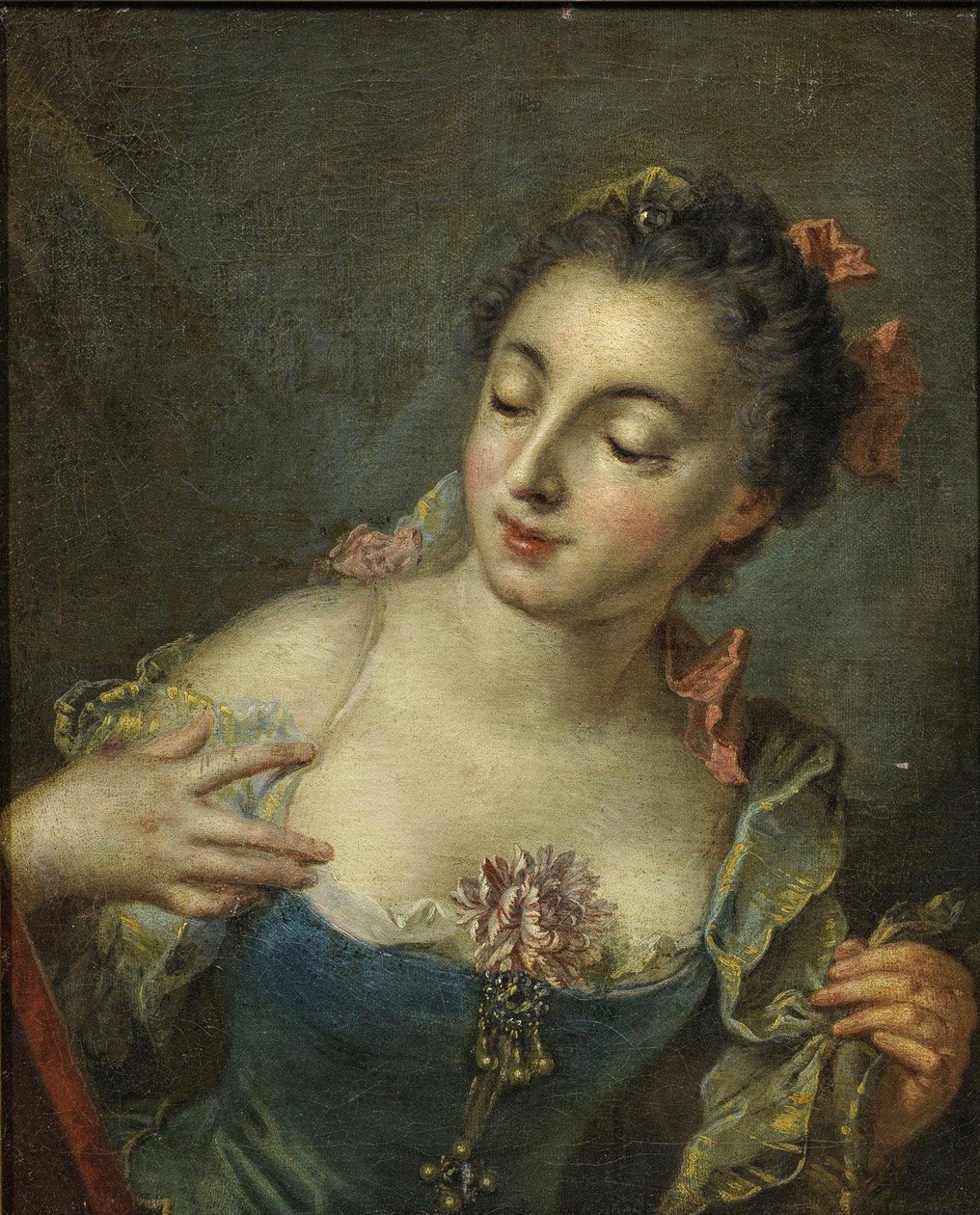 Giovane donna a sinistra da François Boucher