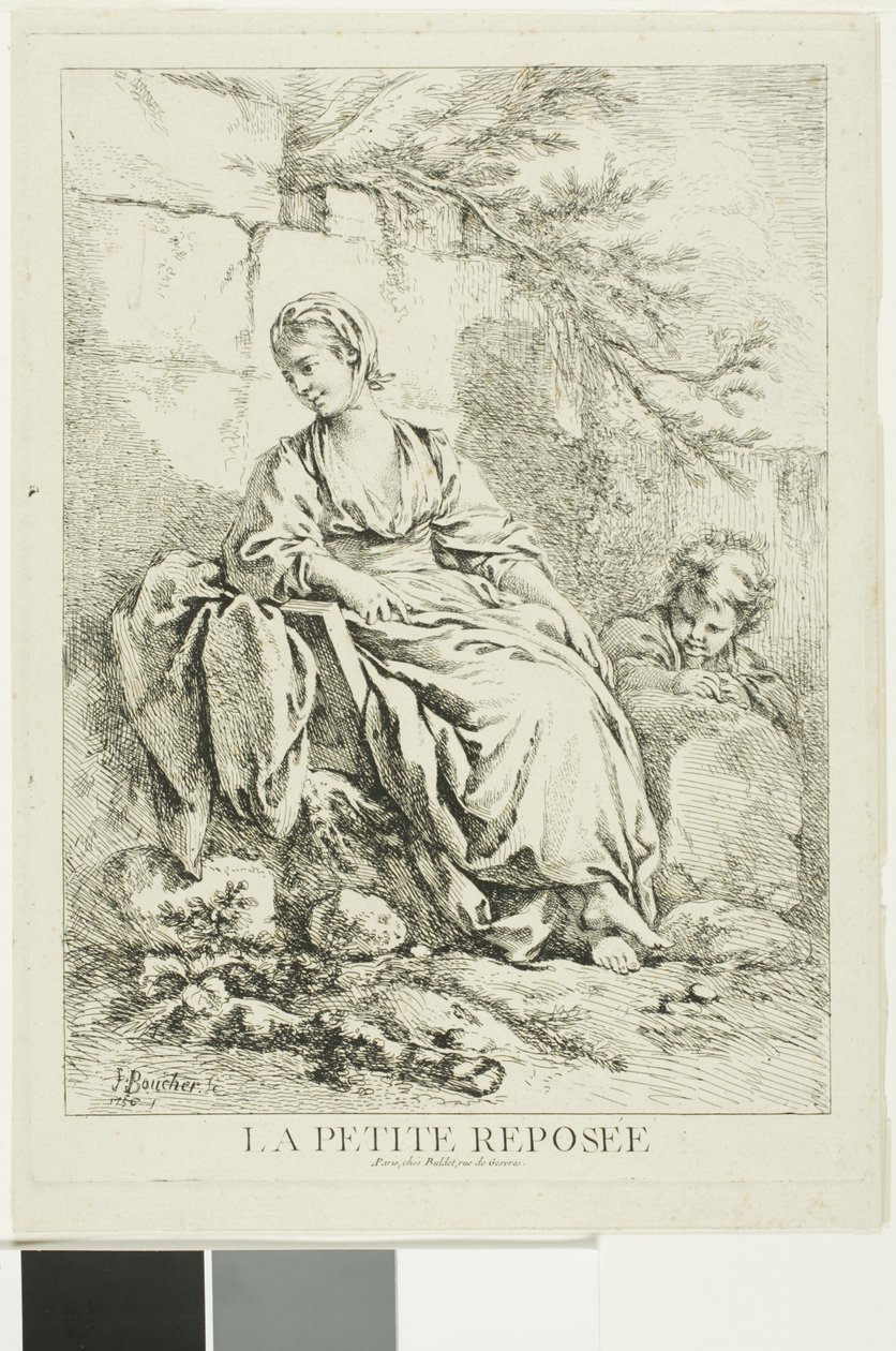 Giovane donna che riposa da François Boucher