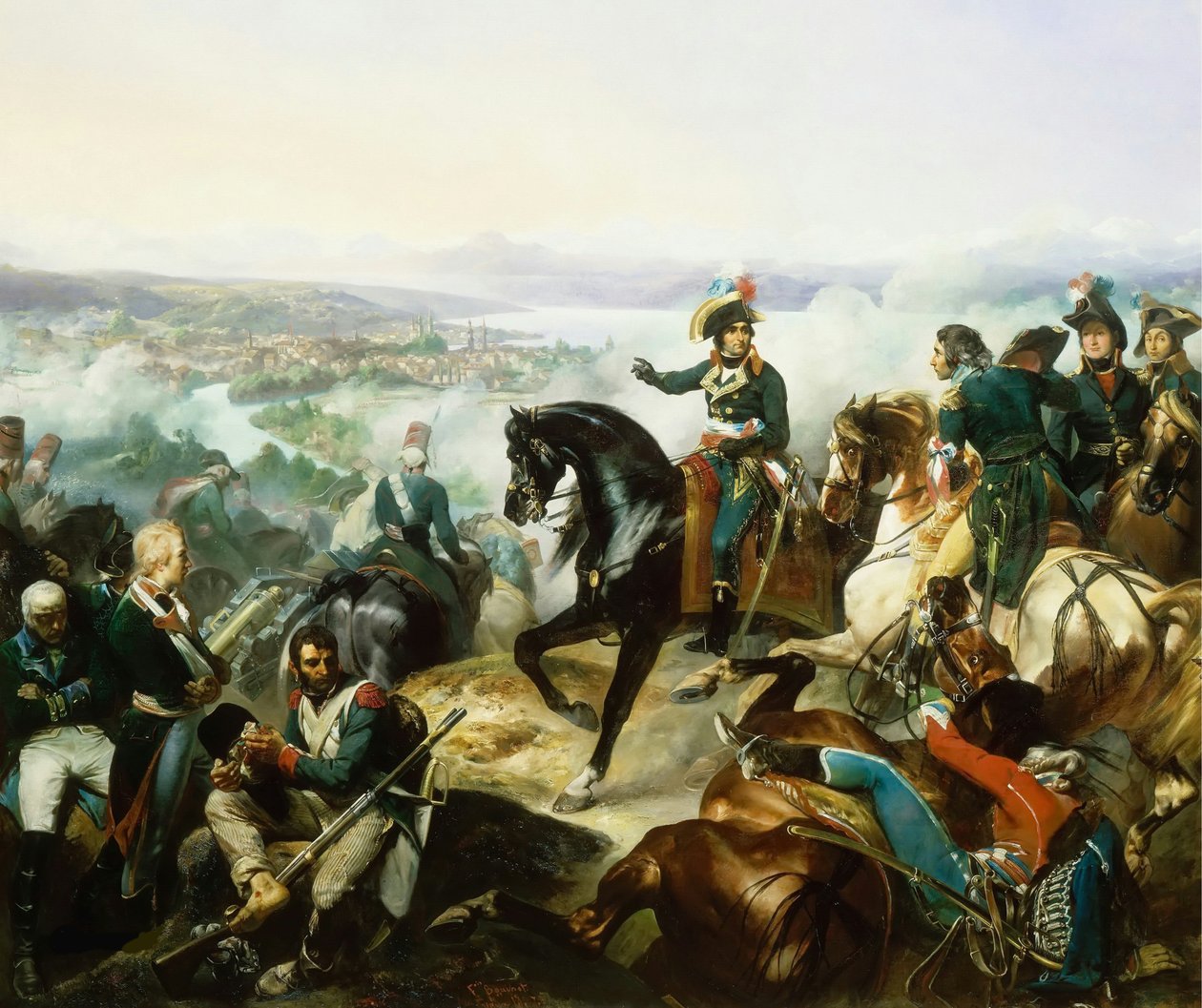 Francese:  Bataille de Zurich, le 25 septembre 1799 Battaglia di Zurigo, 25 settembre 1799 da Francois Bouchot