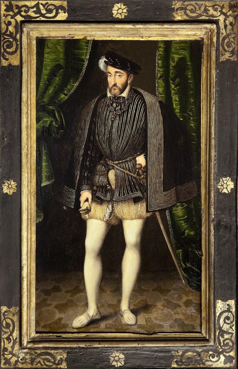 Ritratto di Enrico II (1519-1559), figlio di Francesco I e Claudia di Francia, re di Francia dal 1547 al 1559, dipinto dell