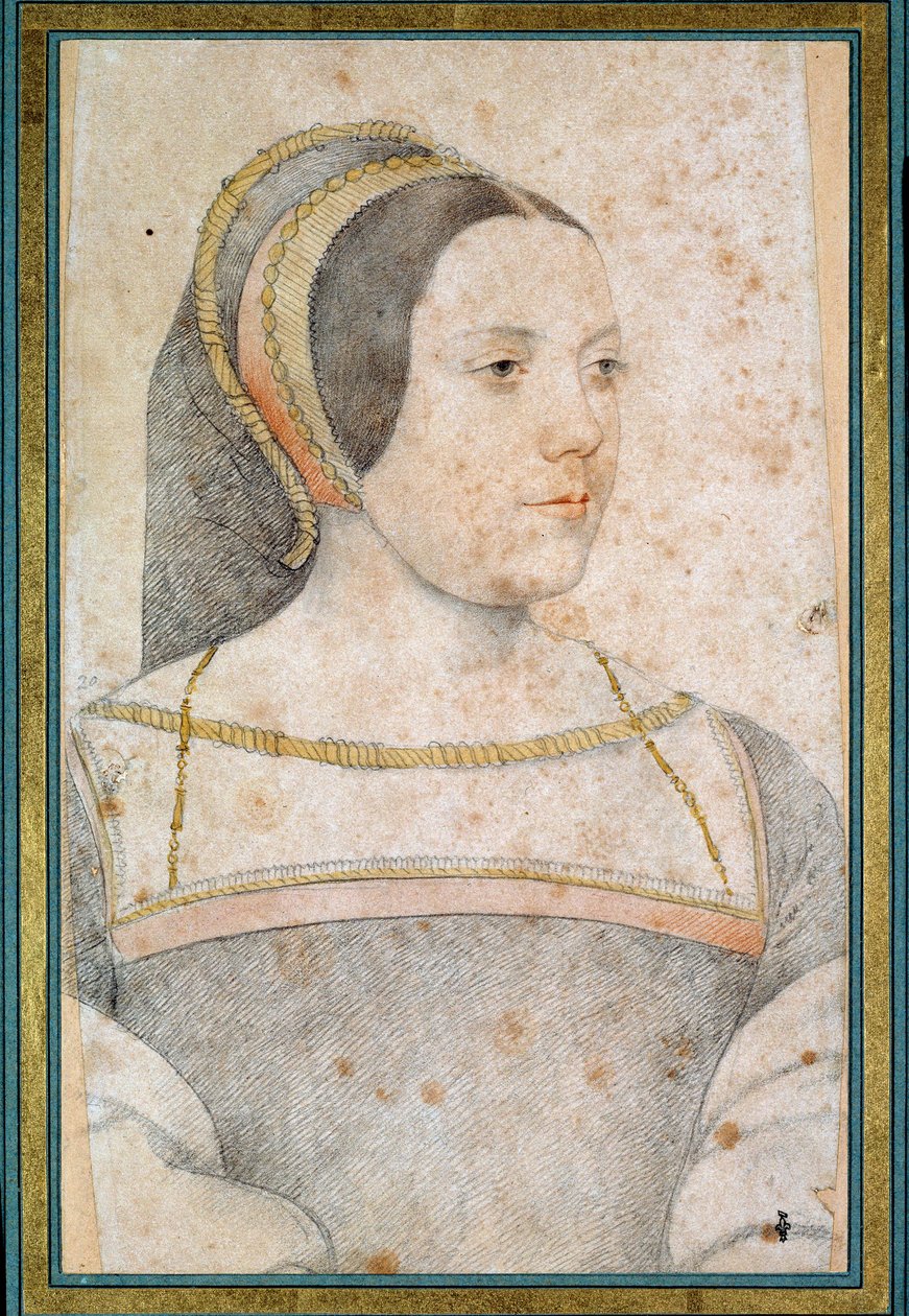Ritratto di Giuditta di Assigny, moglie di Giovanni di Crequi, signore di Cannaples (1502 - 1558). Disegno a pietra nera e sanguigna di François Clouet (1515-1572) da François Clouet
