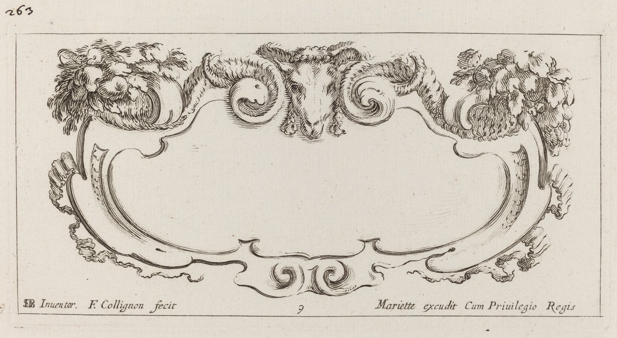 Cartiglio da François Collignon after Stefano Della Bella