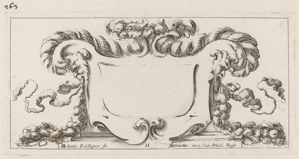 Cartiglio da François Collignon after Stefano Della Bella