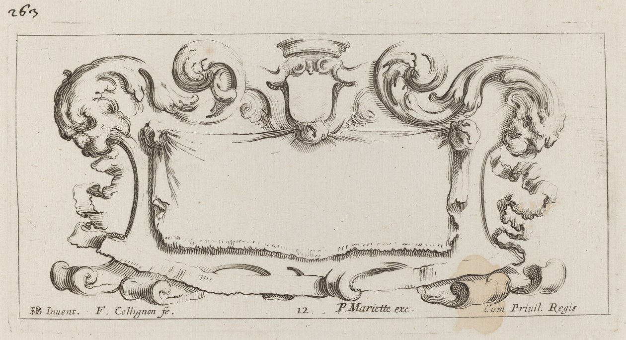 Cartiglio da François Collignon after Stefano Della Bella
