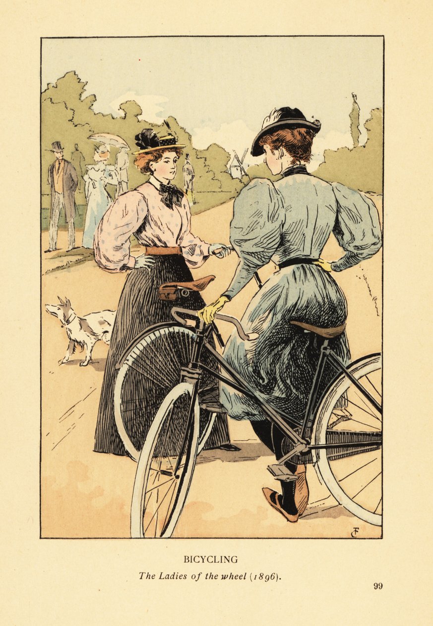 Andare in bicicletta, le Signore della ruota nel 1896 da François Courboin