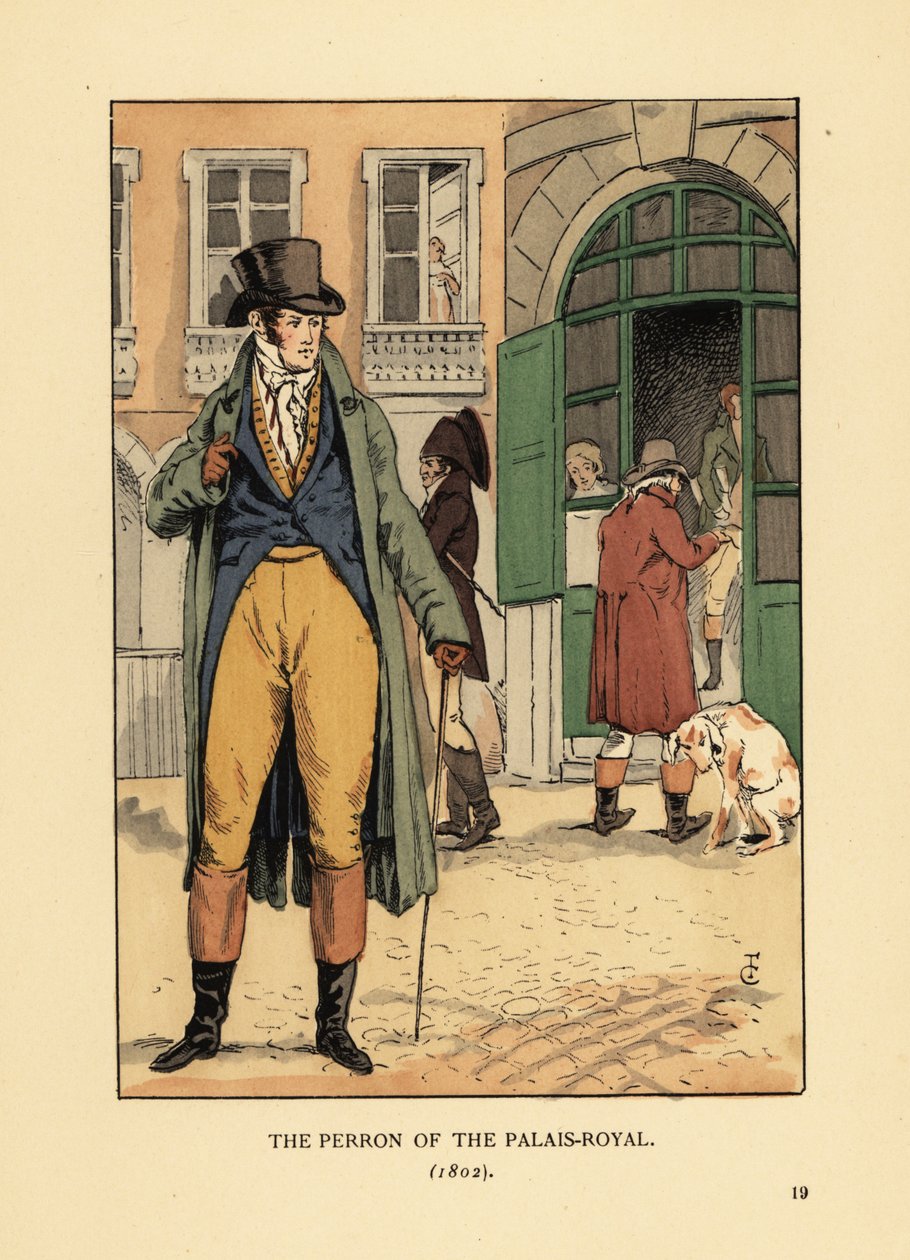 Gentiluomo alla moda davanti all