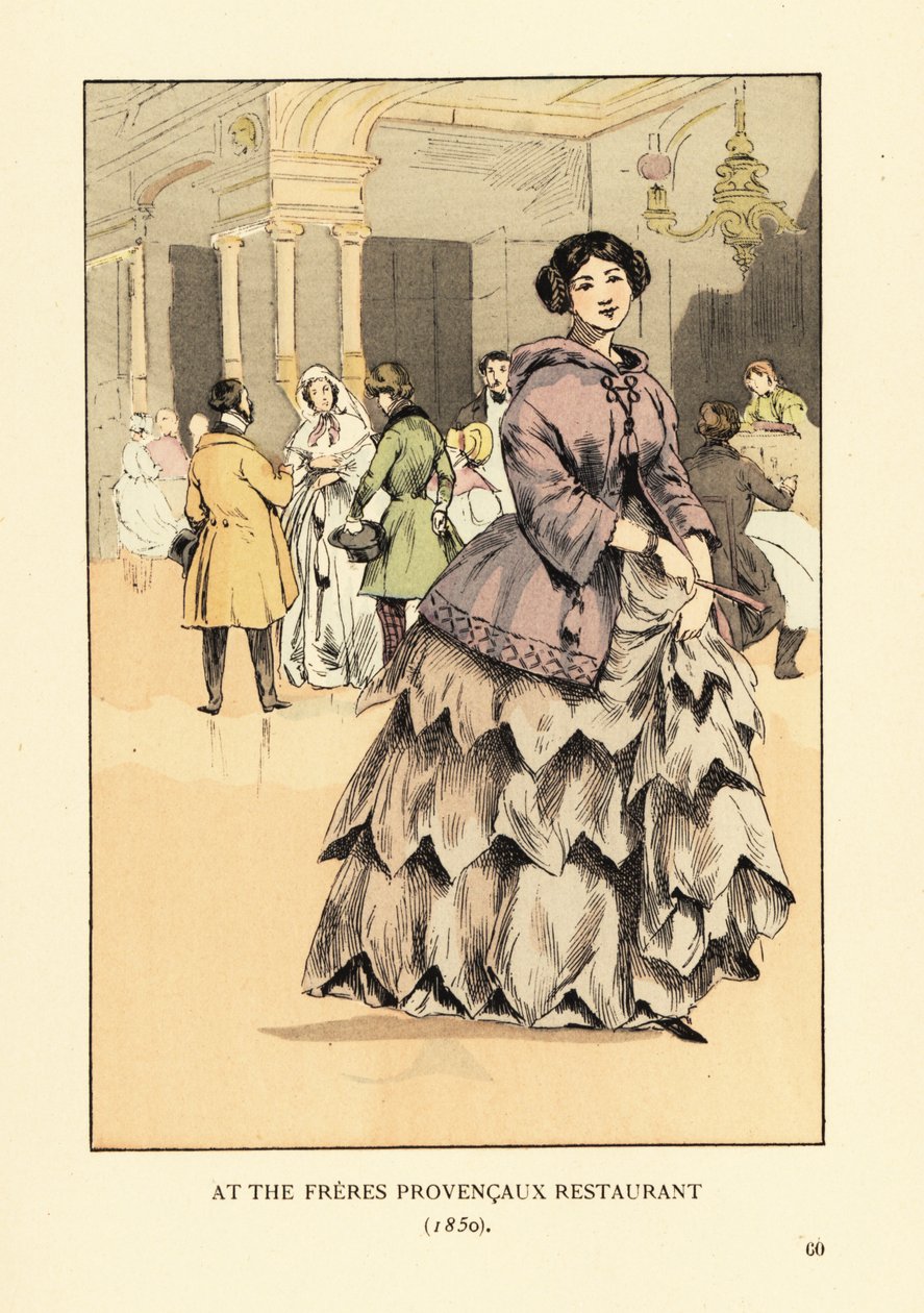 Donna al Ristorante Freres Provencaux, Parigi da François Courboin