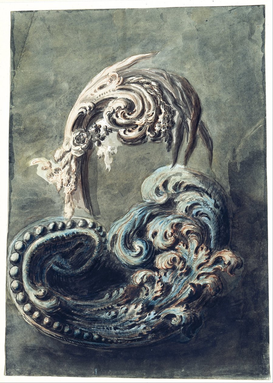Ornamento a rotolo da François Cuvilliés the Younger