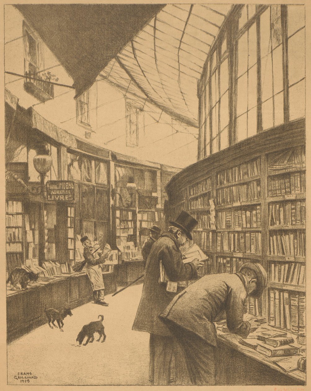 Libreria Moens nella Galerie Bortier a Bruxelles da François Gailliard