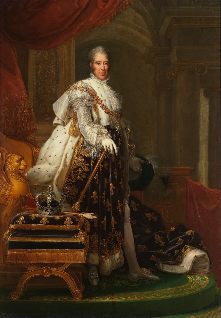 Francese: Charles X en habits de sacre Carlo X di Francia da François Gérard