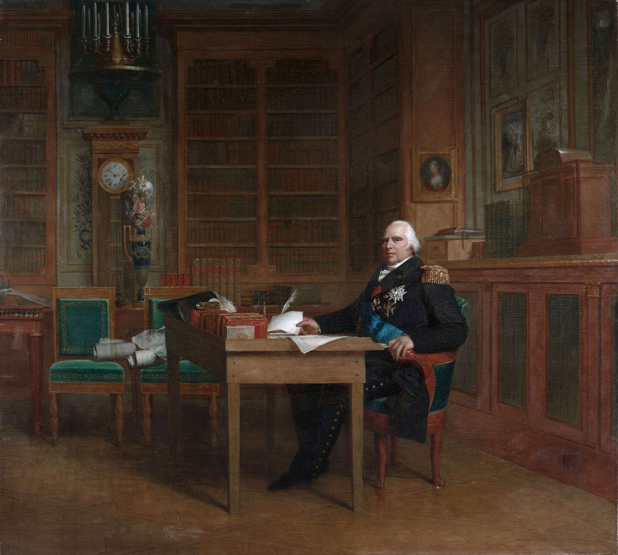 Il re Luigi XVIII nel suo studio alle Tuileries da François Gérard
