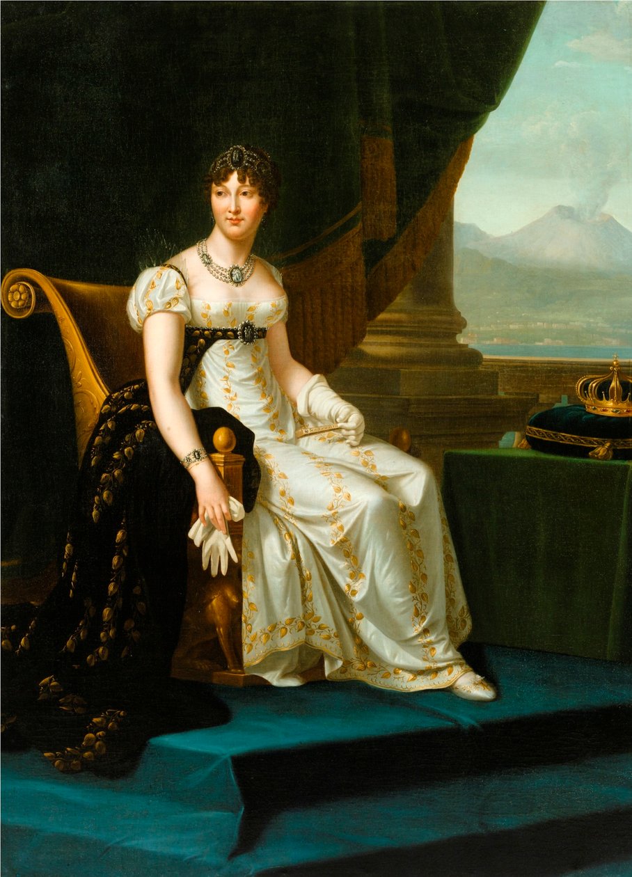Ritratto di Carolina Bonaparte, regina di Napoli e delle Due Sicilie, opera di François Gérard o della sua bottega. da François Gérard