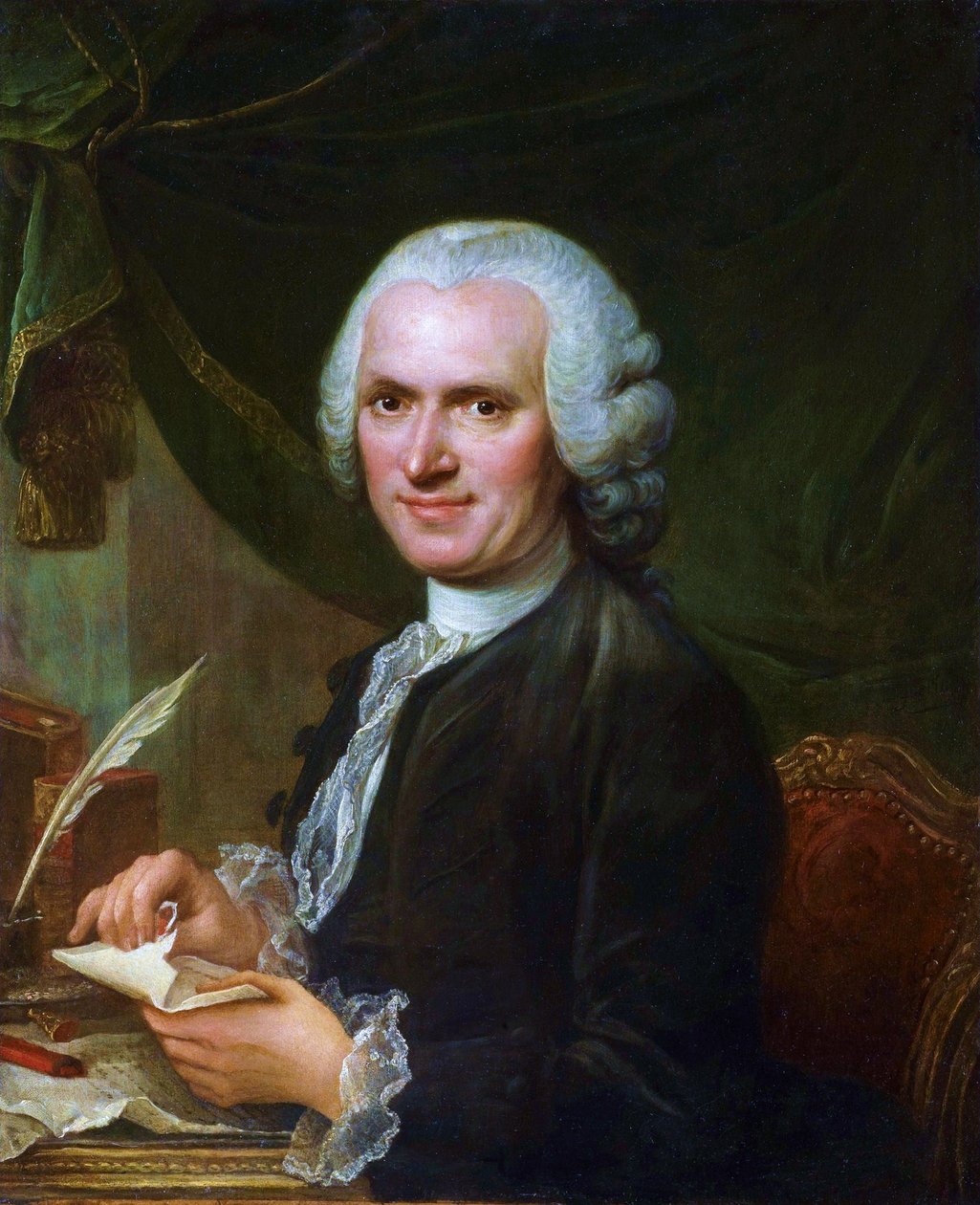 Ritratto di Jean-Jacques Rousseau (1712-1778) di François Guérin. da Francois Guérin